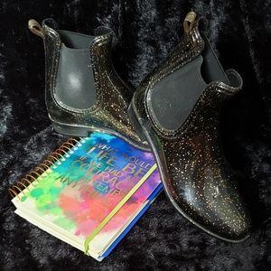 Shoe Dazzle Glitter Rain Boot - Size 6.5 / 7